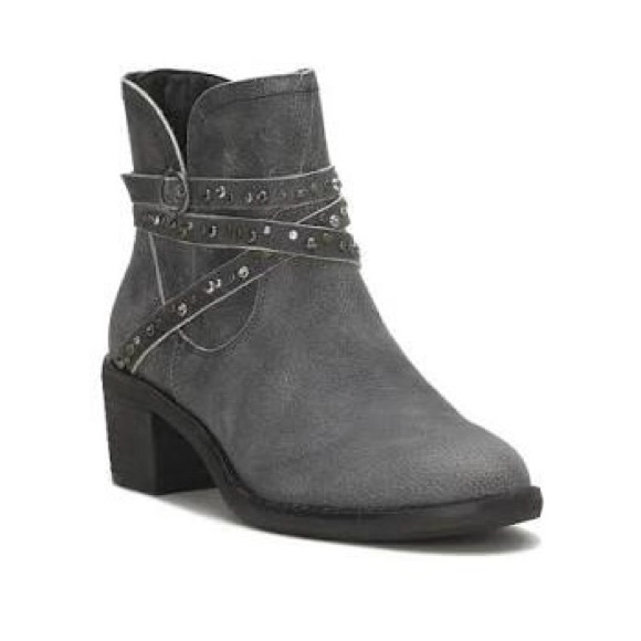 Lucky Brand Shoes - Lucky Brand Charcoal Studded Ankle Booties